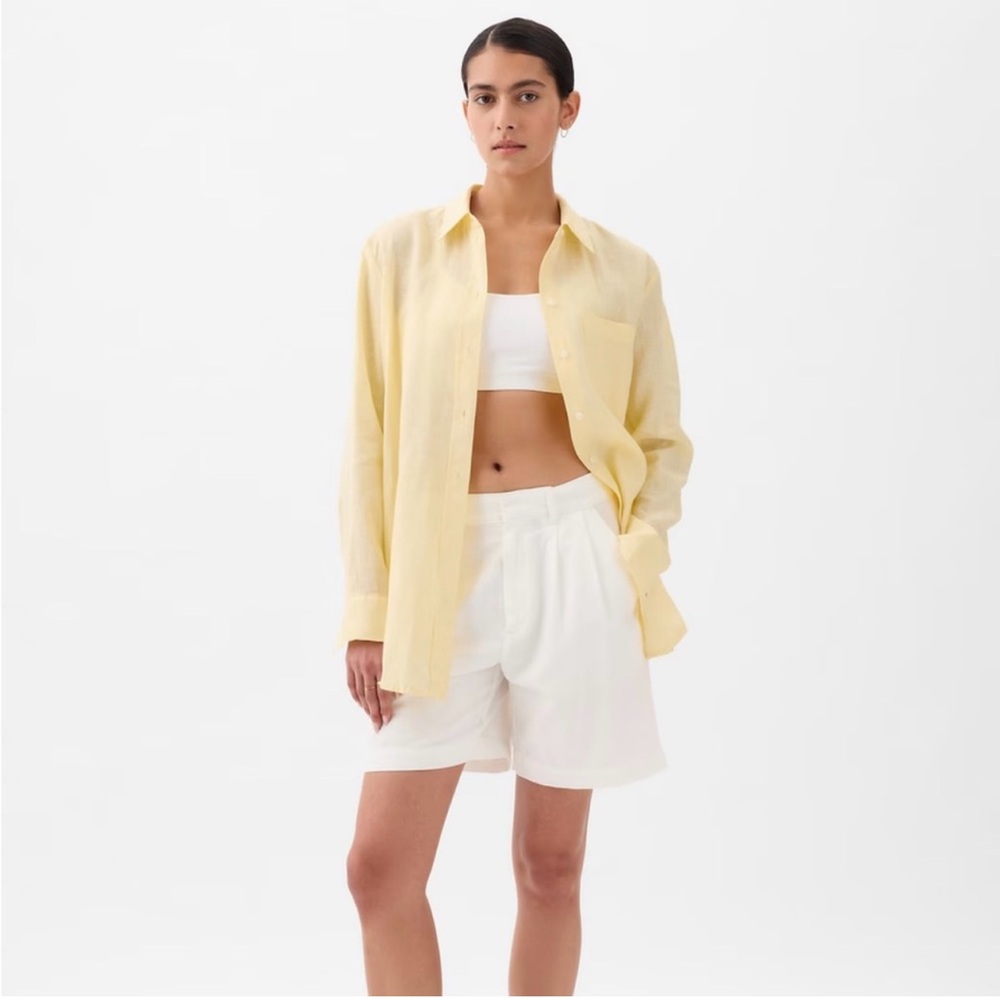 GAP Yellow Button Down Shirt for Women